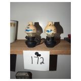Vintage Miniature Oil Lamp Pair
