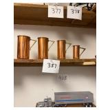Vintage Copper Measuring Cup Set