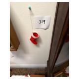 Vintage Plastic Santa Boot Ornament