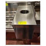 JOHN BOOS SS TRASH COVER STATION W/ SLIM JIM CAN