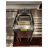 JOHN BOOS SS HAND SINK 12' X 21' X 33' TALL