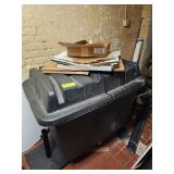 TWO ROLLING TRASH BINS