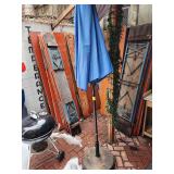 TWO UMBRELLAS w/ BASE