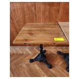 TWO WOOD TOP TABLES 24' x 24' x 29' TALL