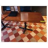 TWO RECTANGULAR WOOD TOP TABLES 4' x 30'