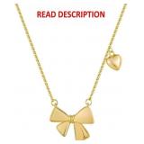 $15 TENTMENTISE Gold Necklace for Women, Bow Neckl