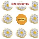 $16 6pc White Daisy Flower Enamel Lapel Pin 1 -For