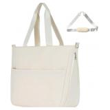 $40 Womens Tote Bag with Zipper, Puffer Large Tote