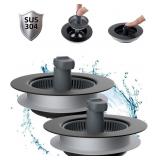 $20 Hibbent 2 Pack Upgraded 3 In 1 Kitchen Sink Dr