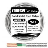 $200 75ft 8/2 Metal Clad (MC) Cable with Ground, 8