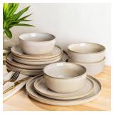 $138 AmorArc Stoneware Dinnerware Sets,Round React