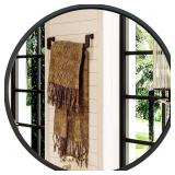 $40 Growsun 24' Black Round Mirror, Circle Wall Mi