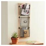 $41 Black Wall Mounted Magazine Rack Holder with S