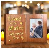 $12 Wooden Light-Up 4x6 Memorial Photo Frame/Pictu