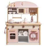 $126 ROBUD Play Kitchen for Kids Toddlers, Wooden