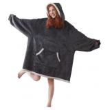 $25 COOVA Wearable Blanket Hoodie, Oversized Flann