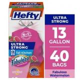 $9 Hefty Ultra Strong 13 Gallon Trash Bags, Tall K