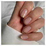 $7 Press On Nails Short Square, Pink Fake Nails wi