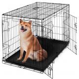 $60 Foldable Dog Crate Wire Metal Dog Kennel w/Div