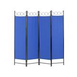 $63 5.6FT 4 Panel Room Divider Steel Frame Screen