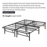 $98 Amazon Basics Bed Frame with Ample Underbed St