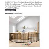$150 COMOMY 150' Extra Wide Baby Gate with Door, D