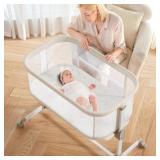 $140 Fodoss Baby Bassinets Bedside Sleeper with Wh