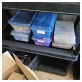 $120 Lot of bead craft making supplies. 7 bins
