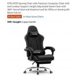 $100 GTPLAYER Gaming Chair with Footrest, Computer