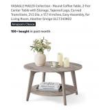$90 VASAGLE MAEZO Collection - Round Coffee Table,
