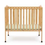 $142 Portable Natural Folding Crib with Mattress