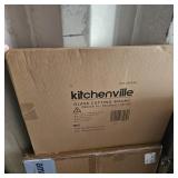 $27 Kitchenville glass cutting board 20'x16' trans