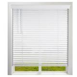 $36 White Cordless Faux Wood Blinds with 2 in. Sla