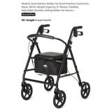 $68 Medline Steel Rollator Walker for Adult Mobili