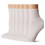 $28 Hue Women's Mini Crew Sock 6-Pack, White, One