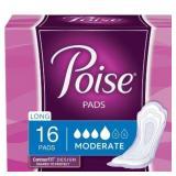 $5 Poise Moderate Long Pads - Regular - 16ct