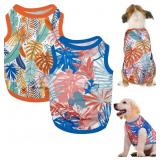 $13 2 Pack Dog Shirts Hawaii Pet Vest Quick Dry So