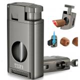 $16 TISFA Torch Lighter with Cigar V Cutter, Hole