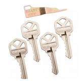 $6 SmartKey Security 4 Cut Keys with Re-key Tool