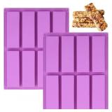 $8 2 Pack Silicone Granola Bar Mold, Rectangular,