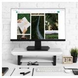 $34 White Monitor Stand Riser for Desk, Sturdy Bam