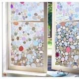 $33 Viseeko Stained Glass Window Privacy Film 3D P
