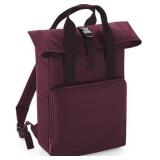 $35 Twin Handle Roll-Top Backpack, Burgundy, One S