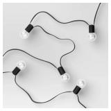 $20 10ct LED Solar Black Collared Outdoor Orb and