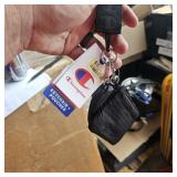 Champion Card Holder and Keychain - black