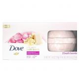 $6 Dove Milk Swirls Bath Bombs Rosewater & White C