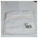 $9 Striped spa washcloth white and beige 12x18