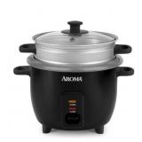 $25 Aroma 6 Cup Rice Cooker with Outer Steam Tray