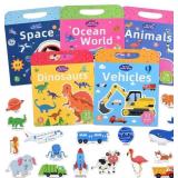 $20 ASTARON 4 Pack Reusable 3D Puffy Sticker Books