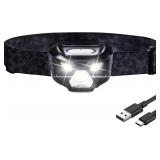 $24 Led Headlamp with 5 Modes Rechargeable Headlam
